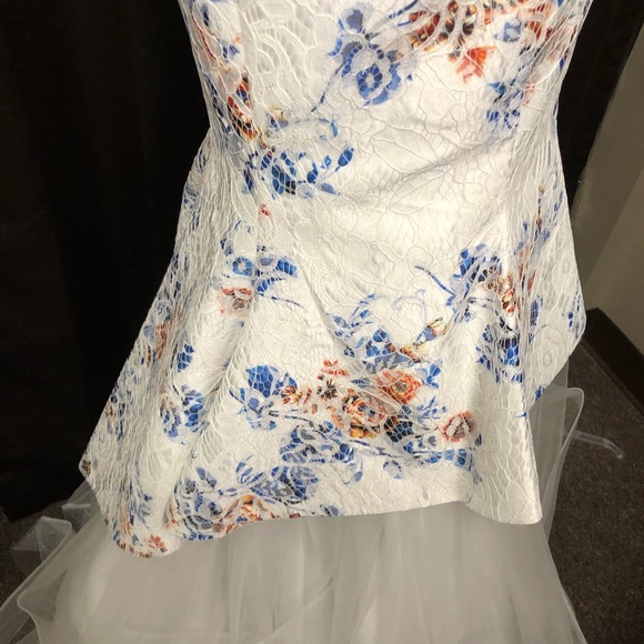 Lower priced Envious Couture Gown Size 4 Ivory & Multicolor Mermaid - Picture 9 of 13